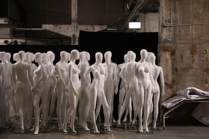 Berlin, Germany: mannequins are stored during the Mercedes-Benz Fashion Week at Kraftwerk Mitte