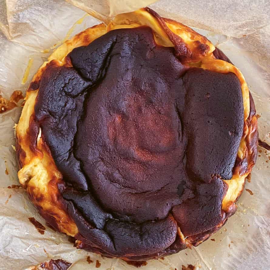 A Basque-style cheesecake.