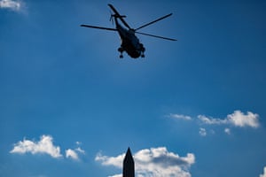 Marine One carrying Joe and Jill Biden leaves the White House in Washington DC, on 28 November