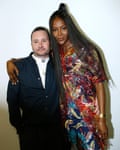 Kim Jones and Naomi Campbell at the Louis Vuitton show.