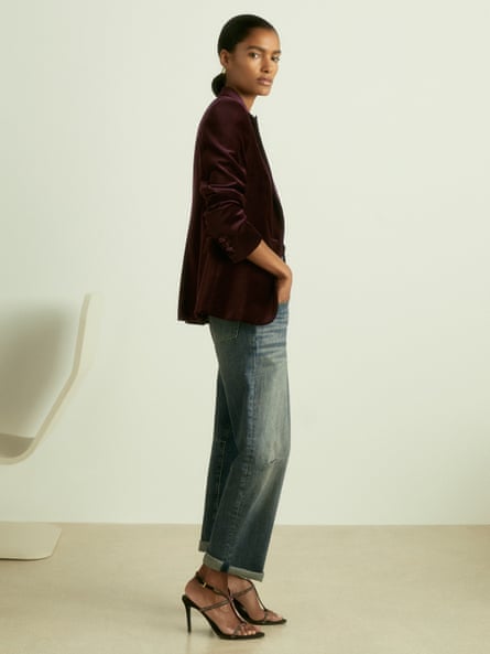 model wearing blazer, £278, reiss.com