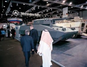 State-of-art tanks for sale at the Rheinmetall stand in the German pavilion, Idex.