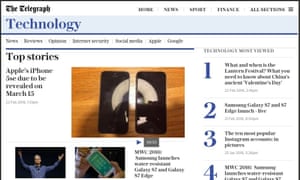 Telegraph.co.uk has redesigned tech, lifestyle, TV and travel sections.