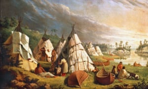 Native American Encampment On Lake Huron [oil on canvas, c 1845, by Paul Kane). In 1850, the indigenous people living on the shores of Lake Huron signed a treaty with Britain.