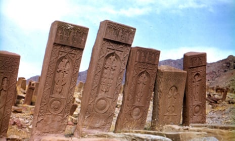 Some of Djulfa’s thousands of khachkars, circa 16th century, photographed in the 1970s, before their destruction. 