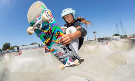 Team GB skateboarder Sky Brown in action.