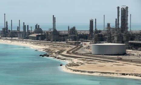Saudi Aramco’s Ras Tanura oil refinery and oil terminal in Saudi Arabia