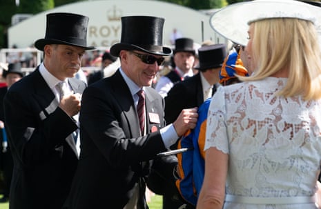 Aidan O’Brien, centre, pictured at Royal Ascot this week.