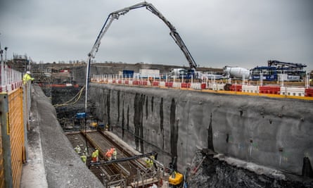 The concrete pouring get underway at Hinkley Point C