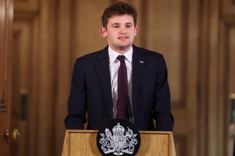 Louis Danker speaking at No 10 this morning.