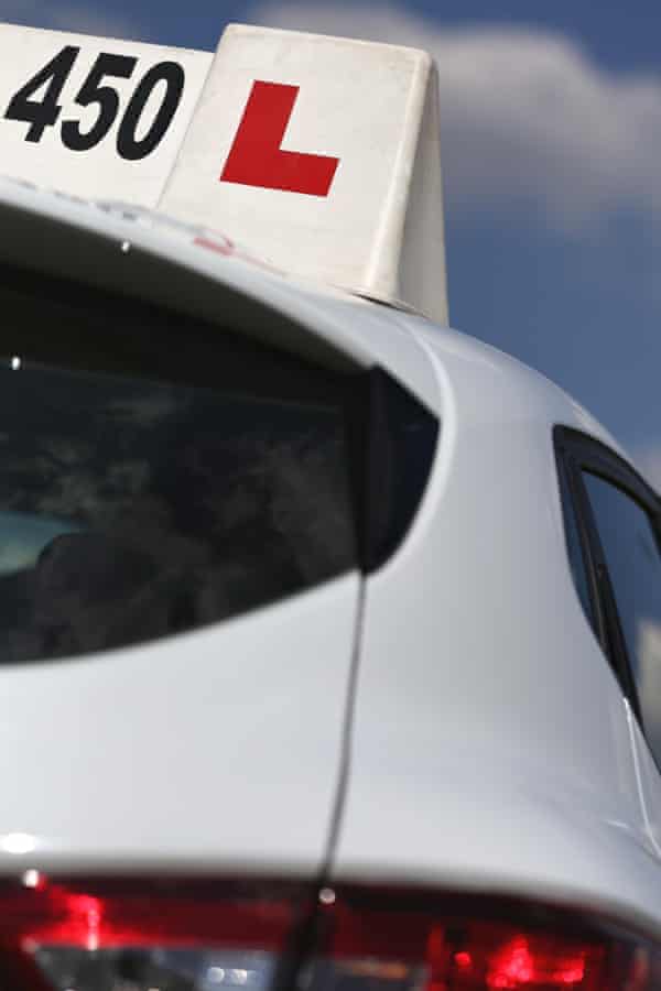 British driving school car sign