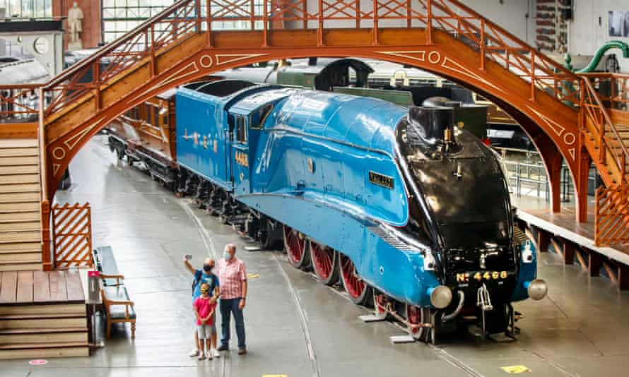 The Mallard locomotive at the National Railway Museum.