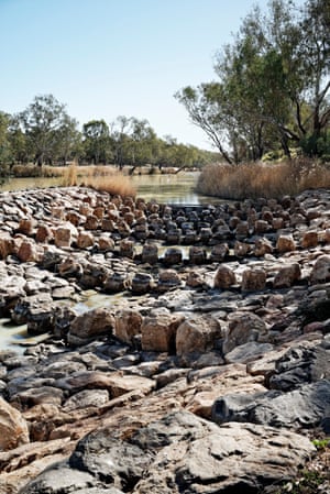 Traditional Aboriginal fish traps in Brewarrina (Ngemba Country), also known as Baiame’s Ngunnhu.