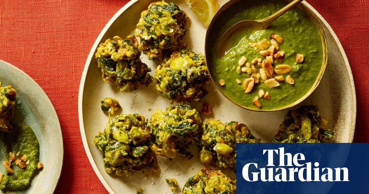 Georgina Hayden's recipe for spring onion and spinach pakoras