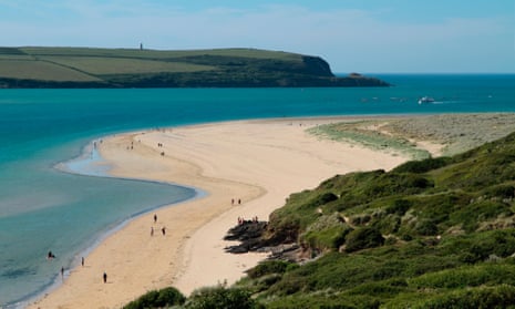 A beach in the Camel estuary between Rock and Padstow, north Cornwall.