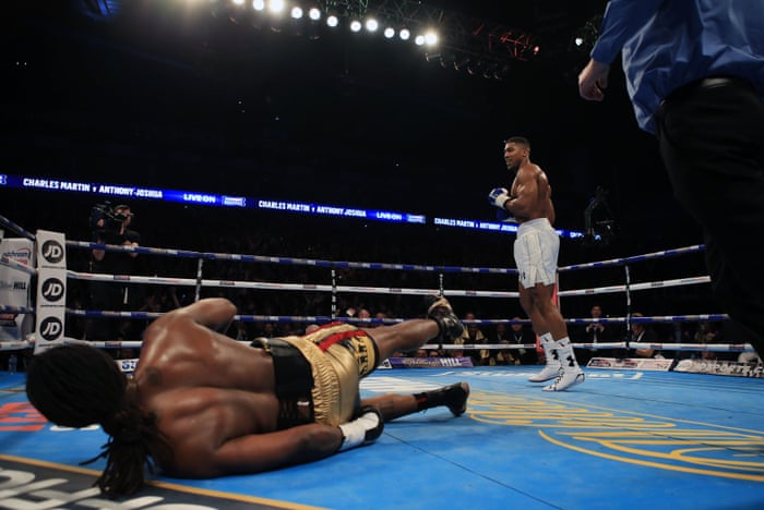Anthony Joshua beats Charles Martin to win IBF world heavyweight title – as it happened | Sport | The Guardian