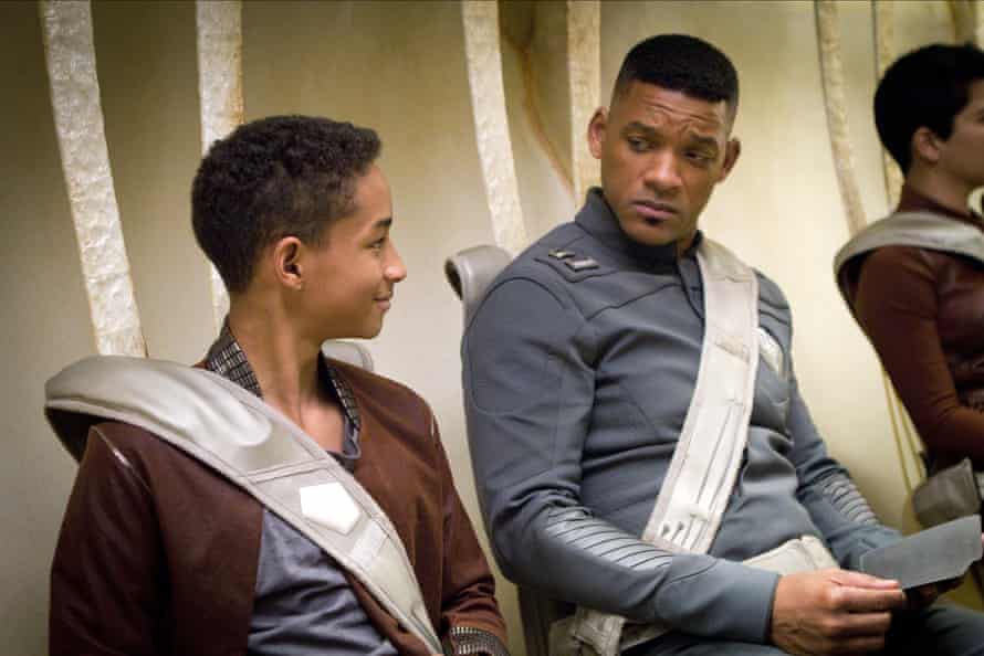 Low point … with son Jaden Smith in After Earth.