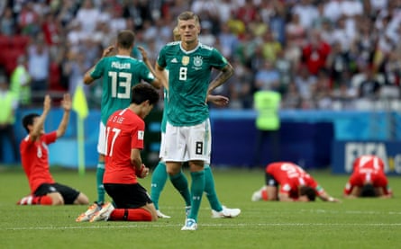 A dejected Toni Kroos after Germany lost to Korea and and are out of the World Cup.