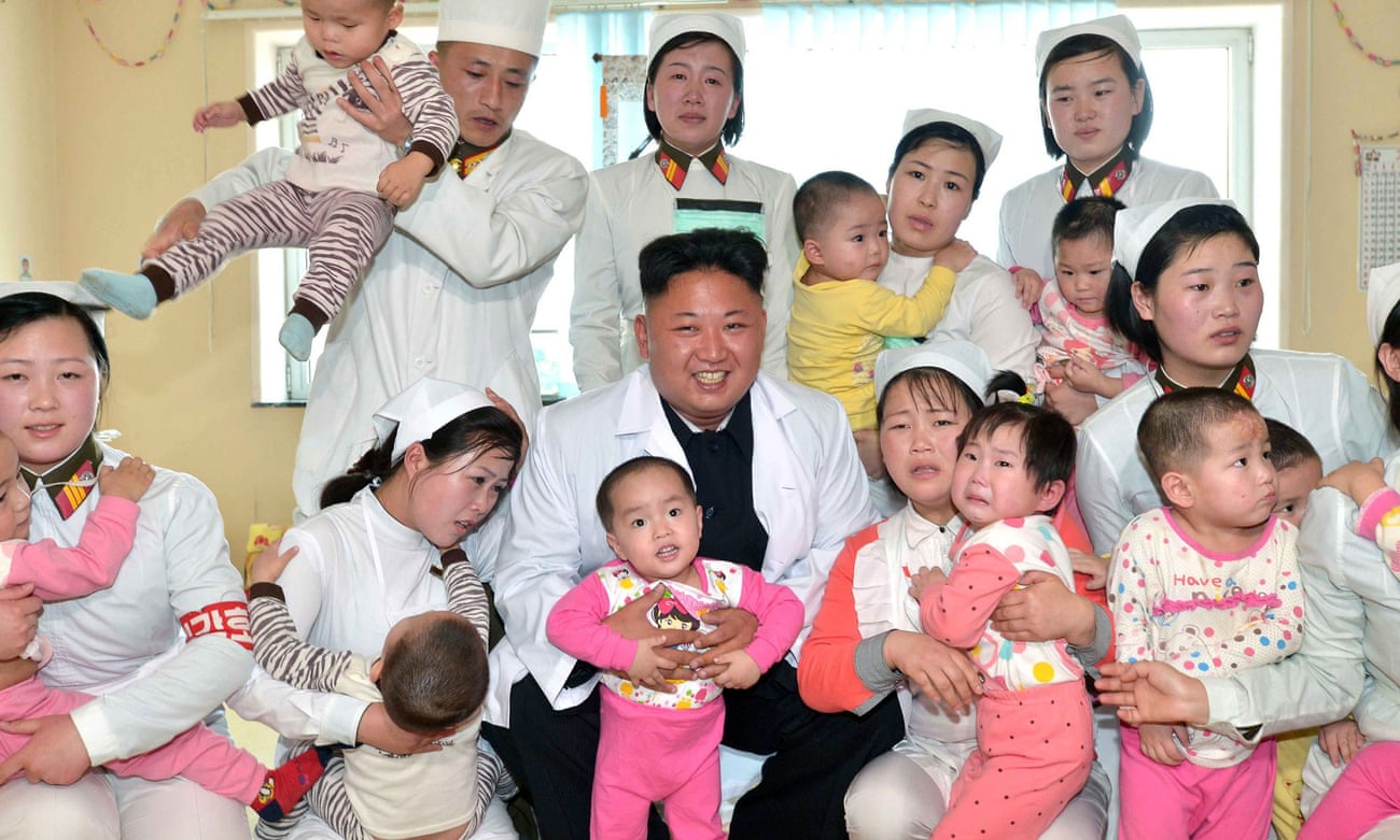 North Korea leader Kim Jong-un visits an orphanage in Pyongyang