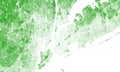 A map showing the amount of tree coverage in the metropolitan New York City area.