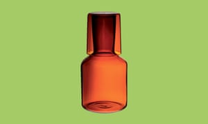 Carafe and glass in amber
