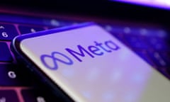 meta logo on phone