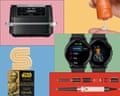 collage of Ninja Foodi Airfryer, Origins Ginzeng SPF 40 Energy-Boosting Tinted Moisturizer, Garmin Venu 3 Smartwatch, Kitsch Rice Water Shampoo Bar for Hair Growth x Star Wars C-3PO Design, Dyson Airwrap i.d.