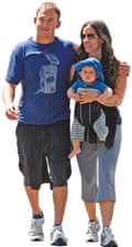 Photograph of Alanis Morissette with husband, rapper Mario ‘Souleye’ Treadway, and son Ever.