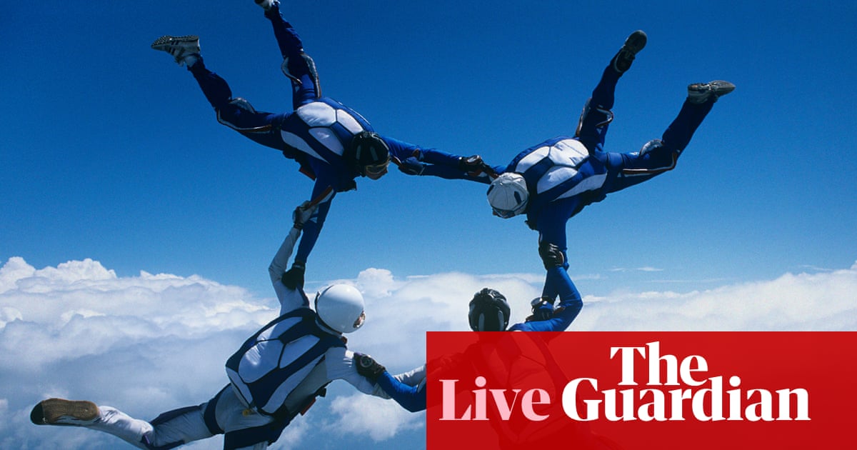 Australia news live: skydivers go on strike claiming wages are plummeting; government receives US Aukus review