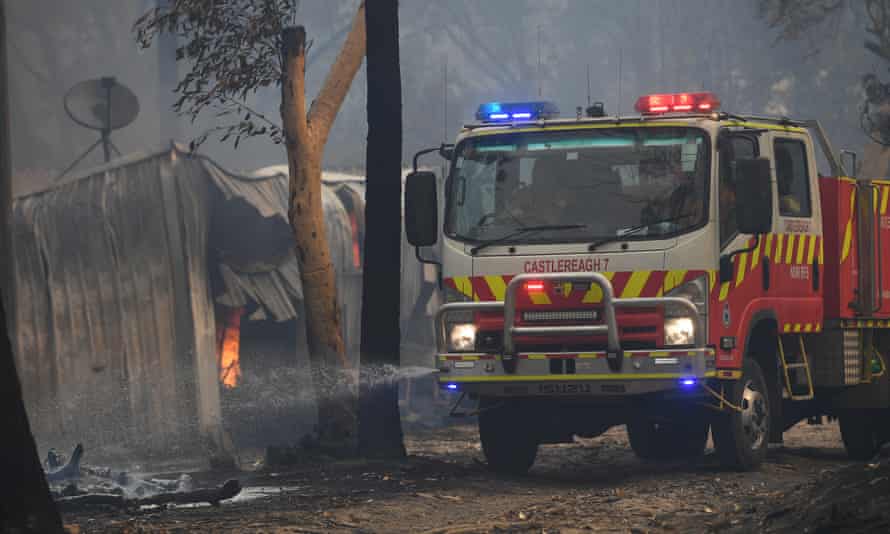 Fire on the Central Coast, north of Sydney, destroyed farm structures.