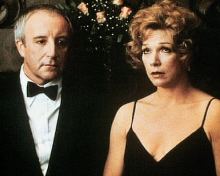Peter Sellers (left) is the gardener who is taken in by wealthy Eve Rand (Shirley MacLaine, right).