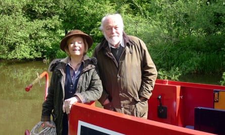 Timothy West and his wife, Prunella Scales, in a 2016 episode of Channel 4’s Great Canal Journeys.
