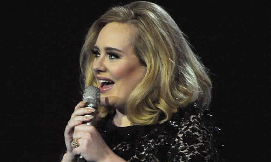 Adele at the 2012 Brit awards