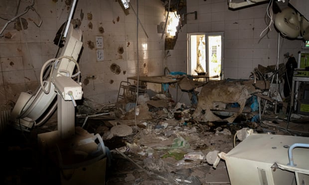 An MSF hospital in Kunduz, Afghanistan, hit by an airstrike. 