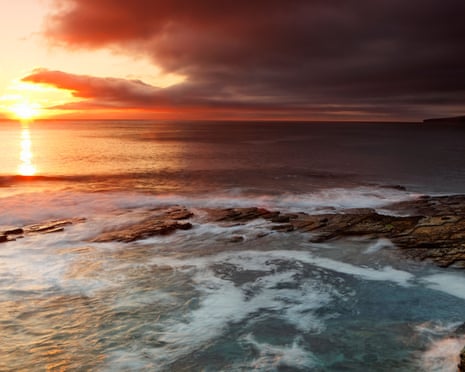 Midsummer sunset from Birsay, Orkney.