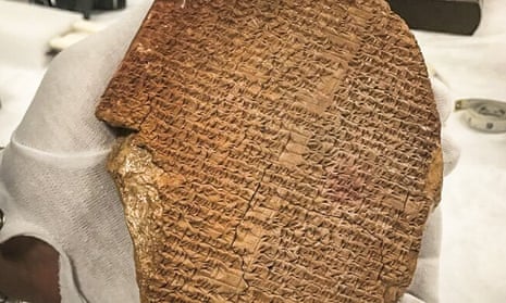 A 3,600-year-old tablet showing part of the epic of Gilgamesh