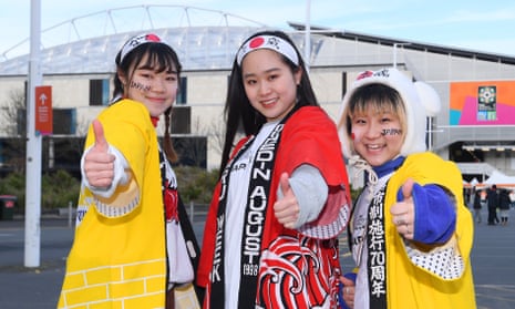 Japan fans outside the stadium
