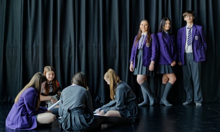 Year 10 pupils at John Frost School in rehearsals