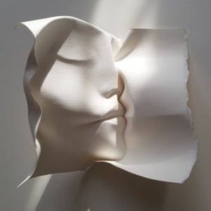Veil portrait in sunlight by Origami artist Polly Verity