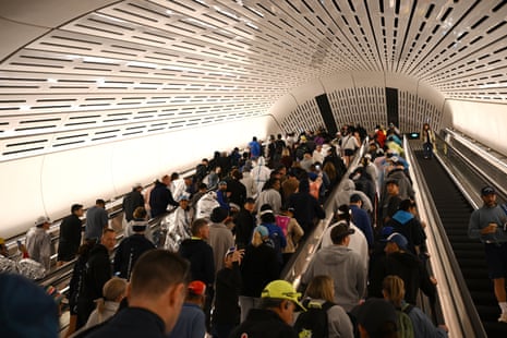 A busy Metro station