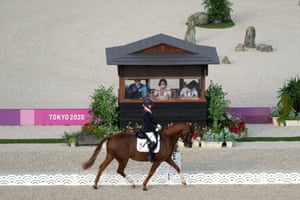 Tokyo Paralympics day two: GB golds in pool and track cycling – live! 1 Great Britain’s Georgia Wilson riding Sakura in action during the Dressage Individual Test.