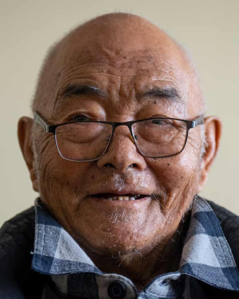 Kanchha was one of three Sherpas to go to the last camp on Everest along with Edmund Hillary and Tenzing Norgay in 1953. Photograph: Niranjan Shrestha/AP