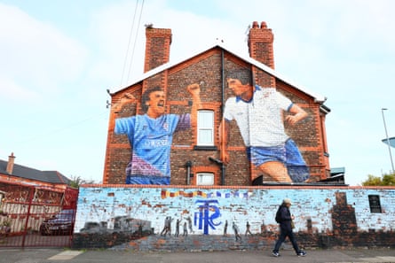 The mural of Ian Muir and Ray Mathias in Tranmere