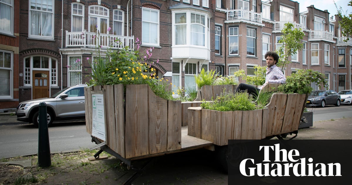 Sun terraces and lawns: Dutch residents transform parking spaces (the