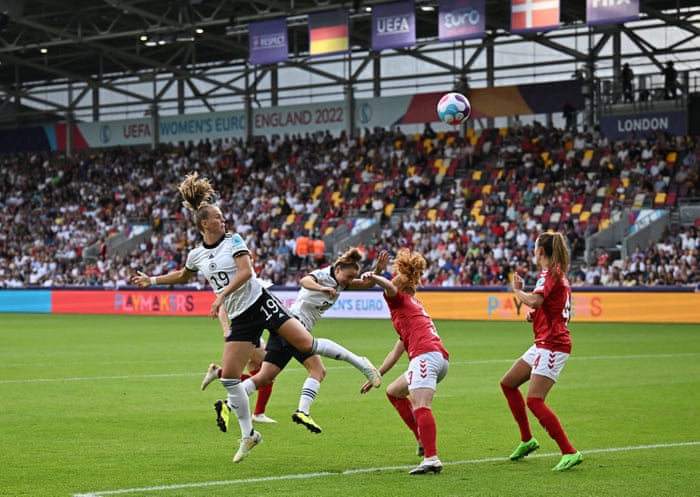 Germany’s Klara Buhl heads over the bar.