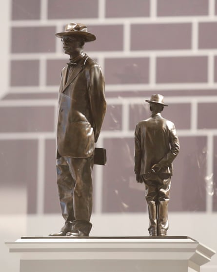 ‘Everything in Oxford was built with dodgy money’ – iconoclastic professor and fourth plinth artist Samson Kambalu | Sculpture 2 ‘It’s a difficult sculpture’ … a model of Antelope by Kambalu, which references the hat-ban era.