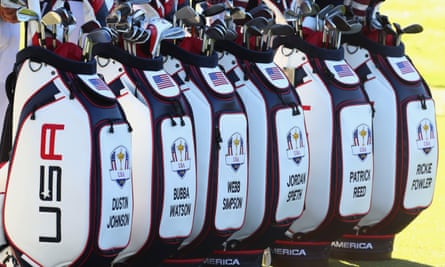Team USA bags before the 2018 Ryder Cup. Golf bags are among the consumer goods to have a 25% tariff.