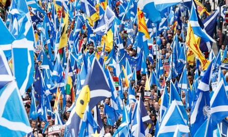 The All Under One Banner independence march in Glasgow last month.