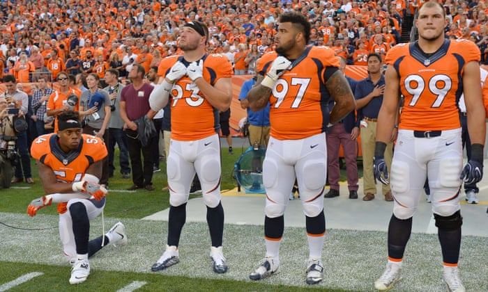 Broncos' Brandon Marshall dropped by sponsor after kneeling during anthem | Denver Broncos | The Guardian