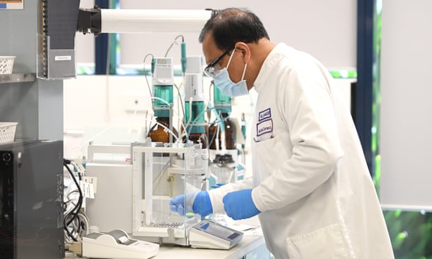 A general view of an analytical chemist at AstraZeneca headquarters in Sydney